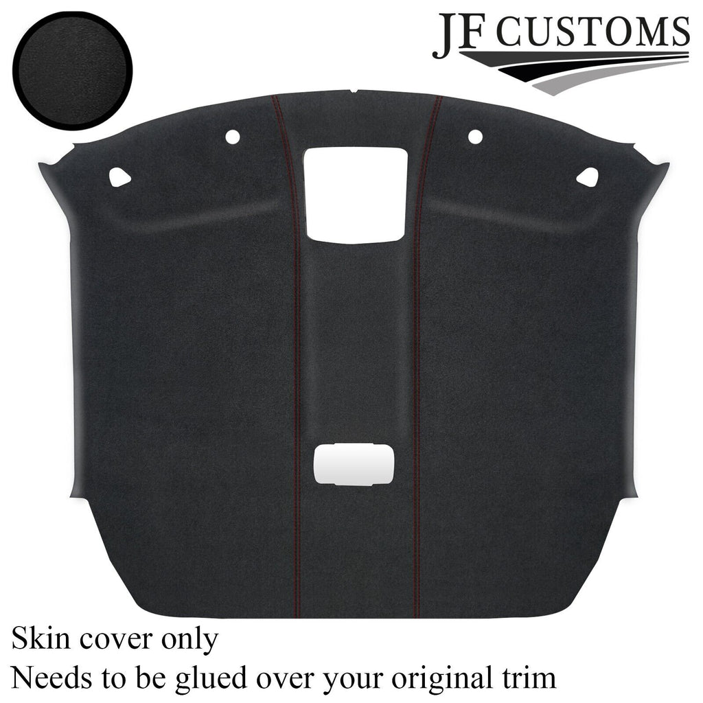 DARK RED STITCH D GREY LUXE SUEDE HEADLINER COVER FOR NISSAN SKYLINE R35