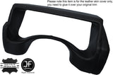 BLACK STITCH INSTRUMENT CLUSTER HOOD LEATHER COVER FITS HUMMER H2 2003-2007