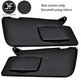 BLACK STITCH 2X SUN VISOR CARBON VINYL COVERS FOR TOYOTA GT86 SUBARU BRZ 12-19
