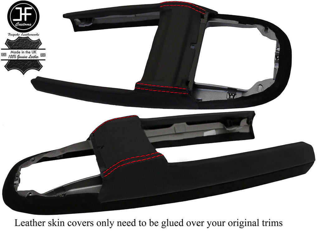 RED STITCH GEAR SURROUND NAPPA LTHR SUEDE COVER FOR PORSCHE CARRERA 911 997