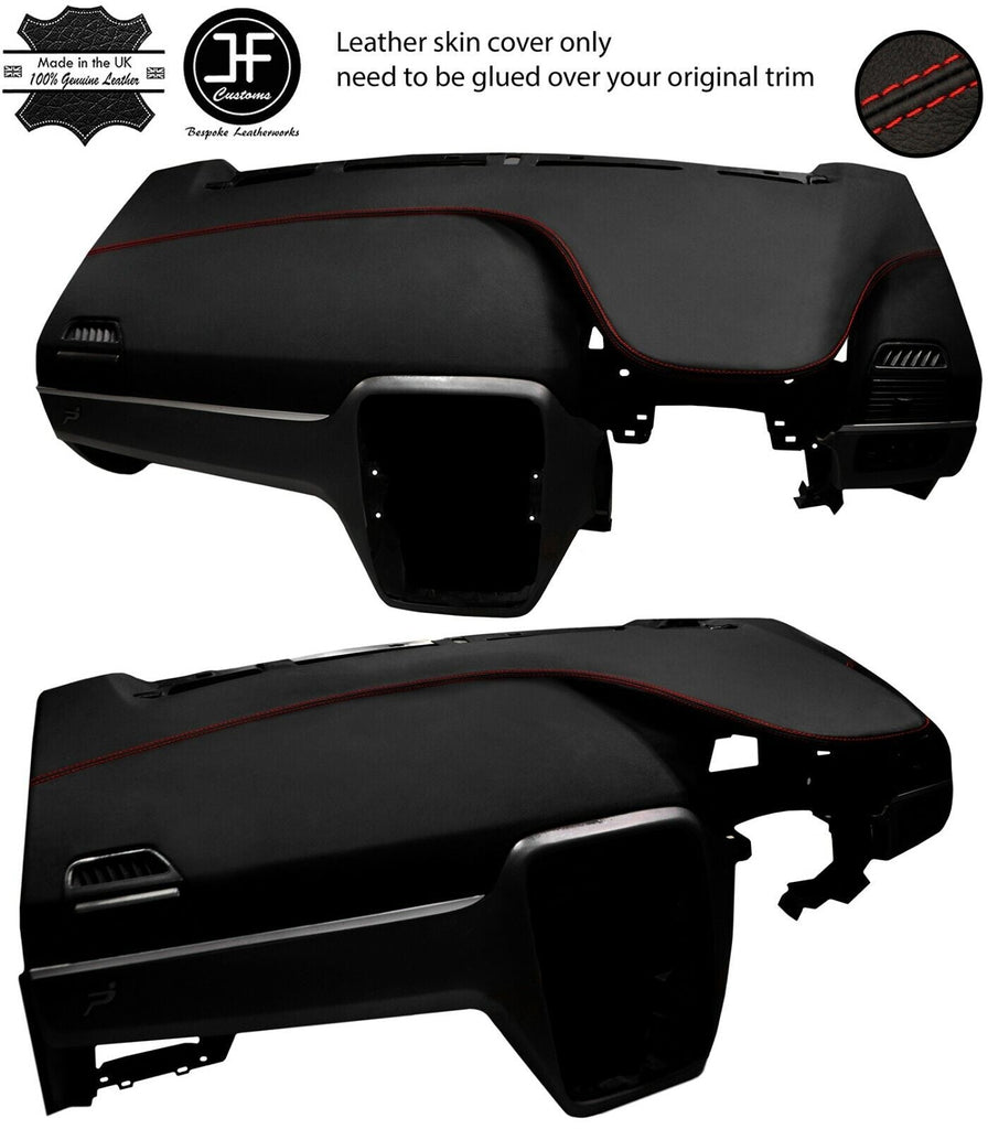 RED STITCHING TOP DASH DASHBOARD LEATHER COVER FITS FIAT GRANDE PUNTO 06-10