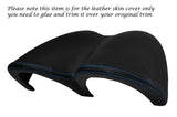 BLUE STITCH SPEEDO HOOD SURROUND LEATHER SKIN COVER FITS VW LUPO 1998-2005