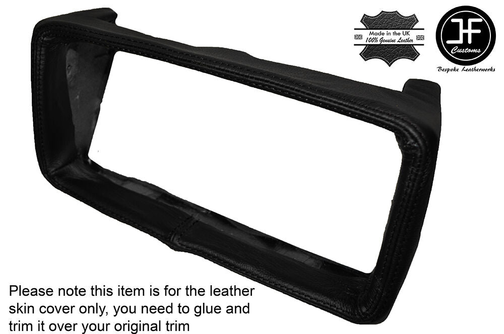 BLACK STICH CENTRE CONSOLE AIR CON SURROUND LEATHER COVER FITS BMW 5 SERIES E28