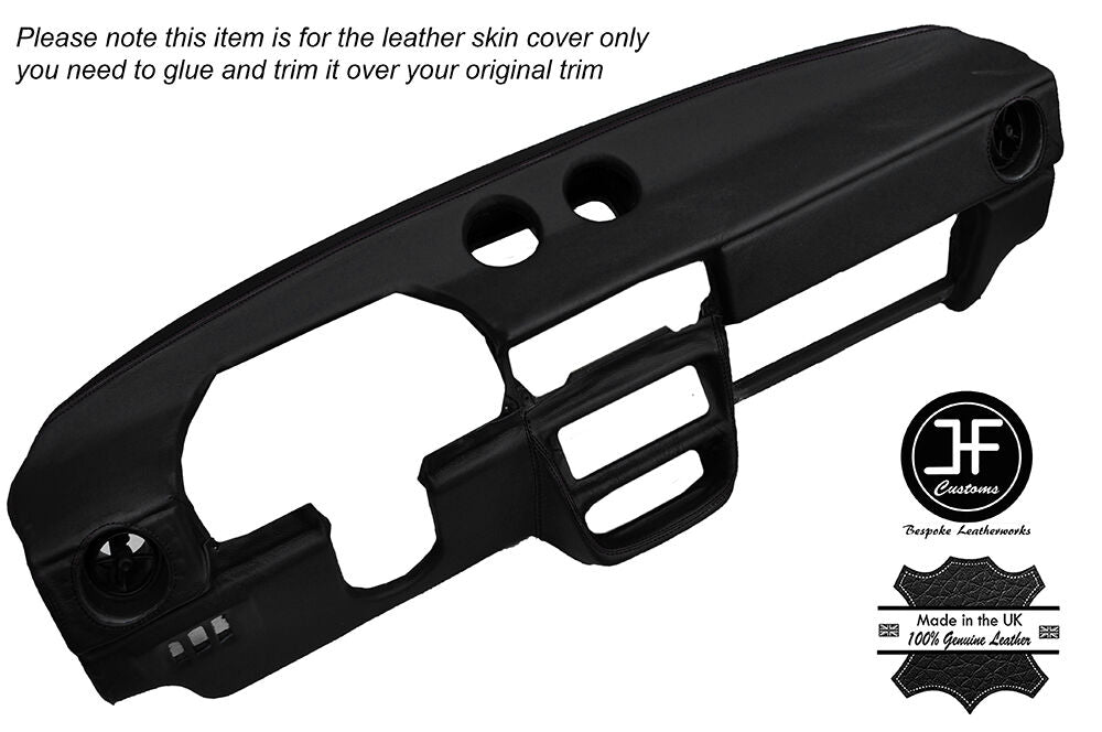 BLACK STITCH DASH DASHBOARD LEATHER COVER FITS ALFA ROMEO ALFASUD SPRINT