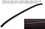 RED STITCH TOP RAIL DASH DASHBOARD LEATHER SKIN COVER FITS MG MIDGET 64-79