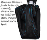 BLUE STITCHING FITS FORD FOCUS MK3 2011 + LEATHER GEAR GAITOR CUSTOM NEW