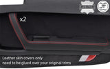 RED STITCH 2X FRONT DOOR HANDLE ARMREST COVERS FITS MAZDA RX7 FC 1986-1992