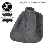 GRAPHITE PU SUEDE AUTO GEAR GAITER FOR BMW 3 SERIES E90 E91 E92 E93 TRI STITCH