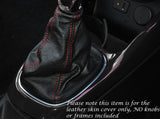 RED STITCHING LEATHER MANUAL GEAR GAITER FITS VAUXHALL OPEL ADAM 2012-2015