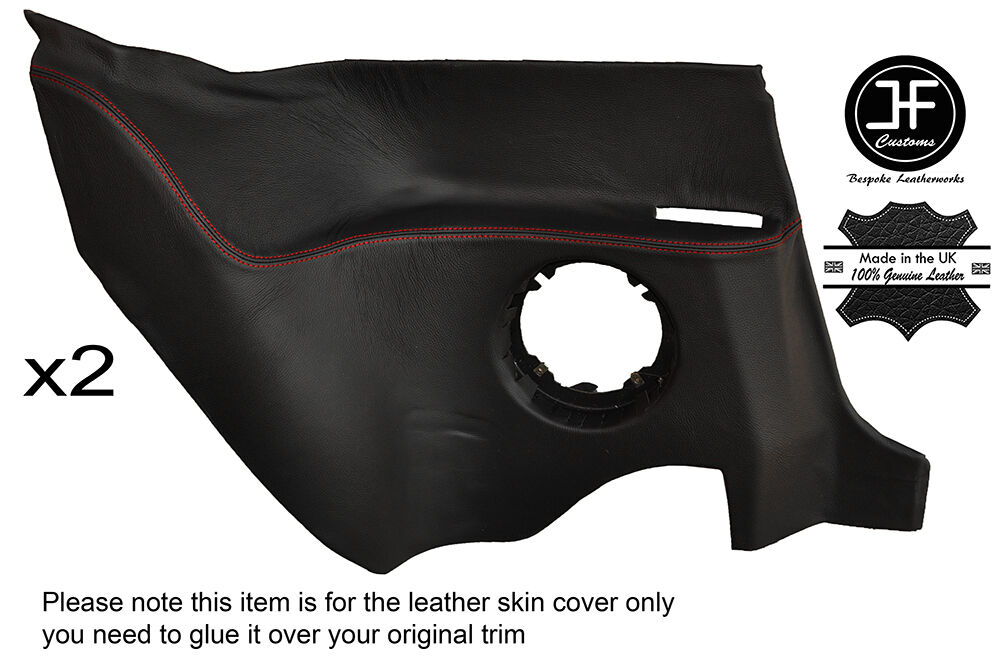 RED STITCHING 2X REAR LOWER PANEL LEATHER COVER FITS RENAULT ALPINE GTA V6