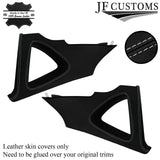 L GREY STITCH ITALIAN LEATHER PILLAR KIT COVERS FITS SEAT LEON MK2 1P 05-12