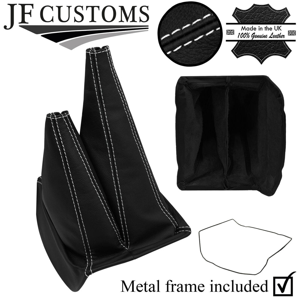 WHITE STITCH TOP-GRAIN LEATHER GEAR + METAL FRAME FITS NISSAN NAVARA D21 D22