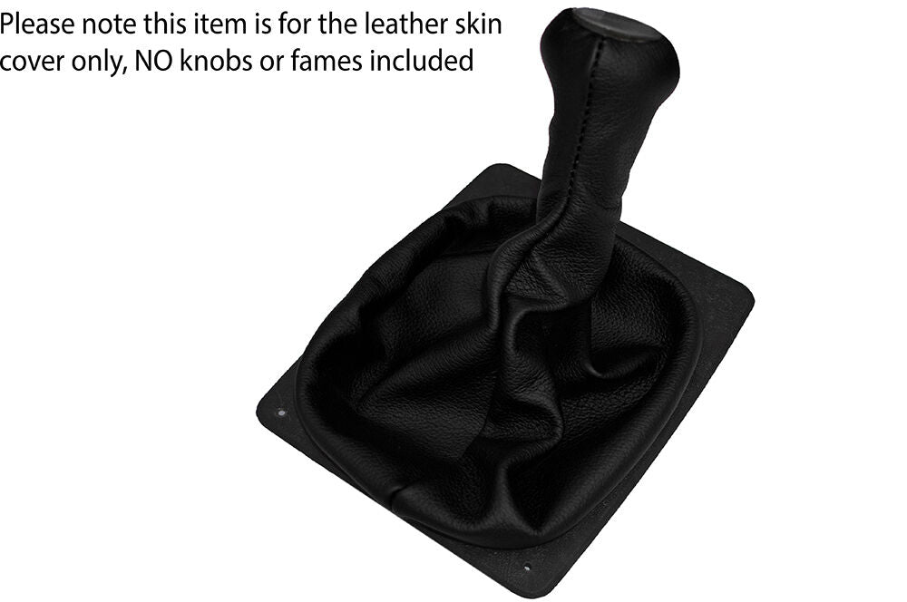 BLACK LEATHER SKIN MANUAL GEAR GAITER SHIFT BOOT FITS PORSCHE 924 944 968