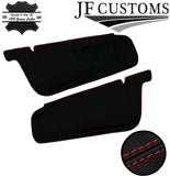 RED CROSS STITCH 2X SUN VISOR COVERS FOR NISSAN SKYLINE R34 GTR GT-T 99-02