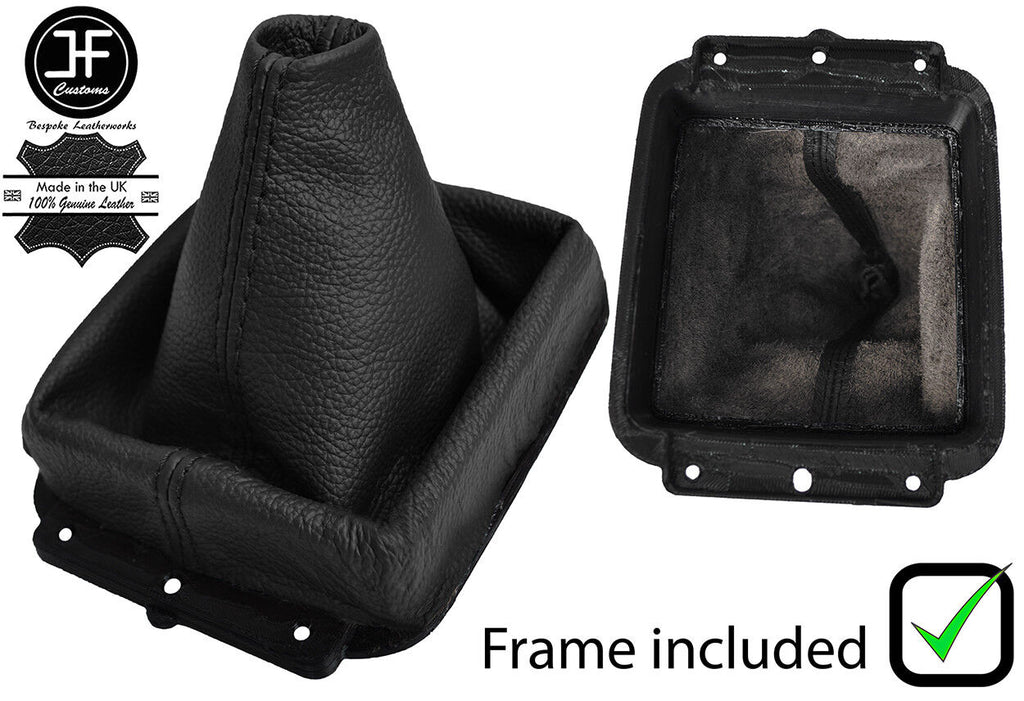 BLACK REAL  LEATHER GEAR +PLASTIC FRAME FOR MITSUBISHI LANCER EVO 10 X 08-16