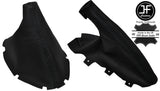 BLACK STITCH BLACK LEATHER GEAR + HANDBRAKE GAITER FITS JAGUAR S-TYPE 1999-2008