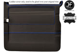 BLUE STITCH RIGHT SIDE SLIDING DOOR CARD LEATHER COVER FITS VW T5 TRANSPORTER