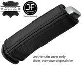 BLACK & BLACK REAL LEATHER HANDBRAKE HANDLE COVER FOR VAUXHALL OPEL ADAM 12 18