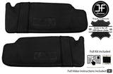 BLACK CROSS STITCH 2X SUN VISOR LEATHER COVER FOR BMW 6 SERIES F12 CABRIO 11-18