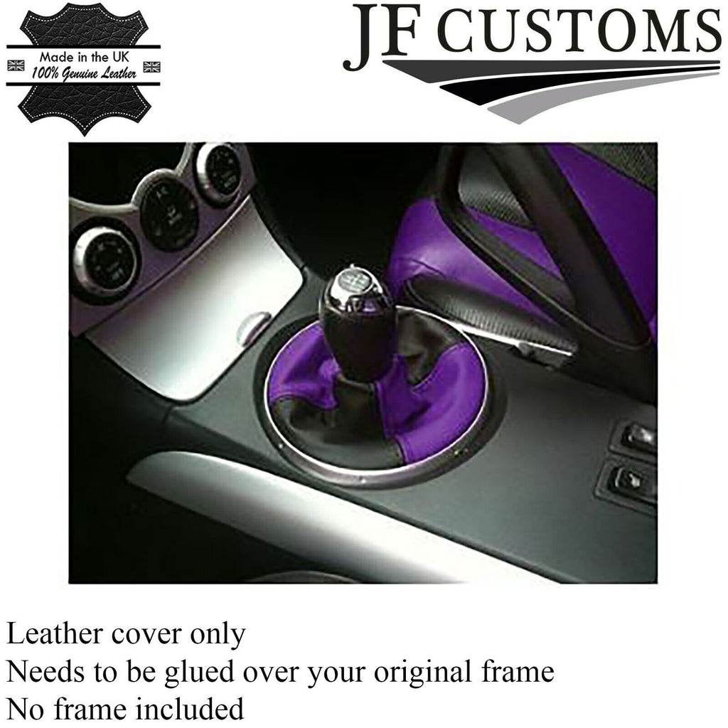 FITS MAZDA RX8 GEAR GAITER SHIFT BOOT 2 TONE BLACK PURPLE CUSTOM NEW MADE IN UK