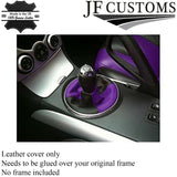 FITS MAZDA RX8 GEAR GAITER SHIFT BOOT 2 TONE BLACK PURPLE CUSTOM NEW MADE IN UK