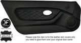 BLACK DIAMOND STITCH 2X FULL DOOR CARD TRIM LEATHER COVERS FOR MGTF MK2 00-06