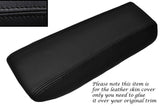 BLACK STITCH LEATHER ARMREST COVER FITS PORSCHE 991 CARRERA BOXSTER 981 12-15