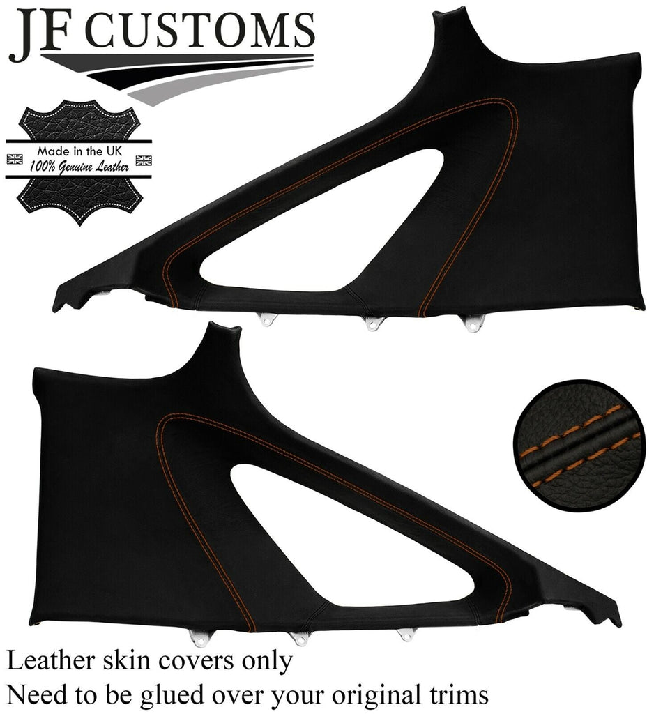 TAN STITCH LEATHER REAR QUARTER PANEL COVERS FITS MITSUBISHI GTO 3000 GT