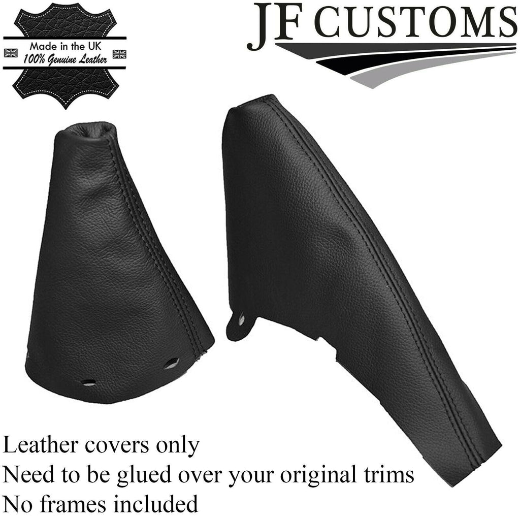 BLACK LEATHER FITS MINI BMW COOPER S ONE R50 R53 01-06 GEAR&HANDBRAKE GAITER