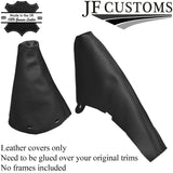 BLACK LEATHER FITS MINI BMW COOPER S ONE R50 R53 01-06 GEAR&HANDBRAKE GAITER