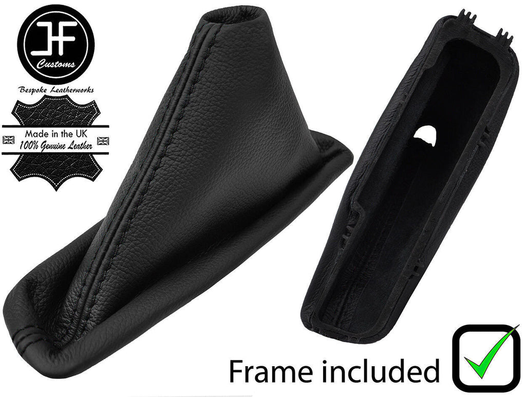 BLACK STITCH LEATHER HANDBRAKE +PLASTIC FRAME FITS NISSAN PATHFINDER 05-12