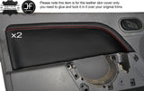 RED STICH 2X FRONT DOOR CARD TRIM COVERS FITS FIESTA MK6 02-08 STYLE 2 5 DOOR