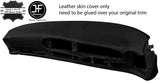 BLACK REAL LEATHER OVAL DASH DASHBOARD COVER FOR PORSCHE 944 968 86-95 STYLE 2