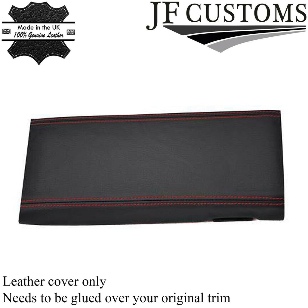 FITS MAZDA MX5  MIATA LEATHER ARMREST PAD COVER LID RED STITCH CUSTOM NEW