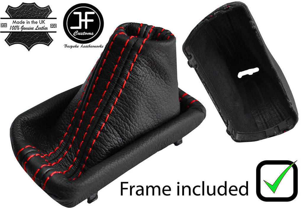 RED STITCH LEATHER AUTOMATIC S TRONIC GEAR + PLASTIC FRAME FITS AUDI TT 15-18