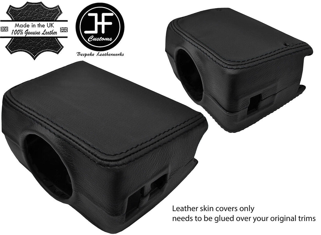BLACK STITCHING STEERING SHROUD LEATHER COVER FITS JAGUAR DAIMLER XJ6 SERIES 2