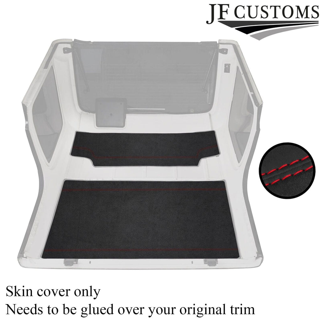 RED STITCH D GREY LUXE SUEDE HEADLINER COVER FOR JEEP WRANGLER TJ 1997-2006