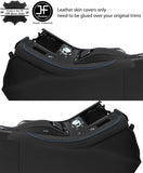 BLUE STITCH 2X CENTER CONSOLE SIDE TRIM LEATHER COVERS FOR LEXUS CT200H 10-18