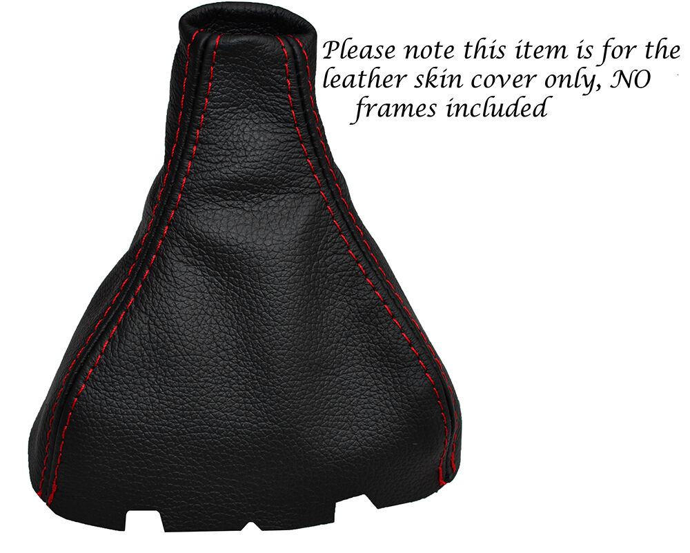 RED DOUBLE STITCH FITS SEAT IBIZA 2009-2015 CUSTOM GEAR GAITER LEATHER