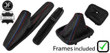 RED & TRI STITCH LEATHER MANUAL GEAR&HANDBRAKE GAITER+PLASTIC FRAME FOR BMW Z3