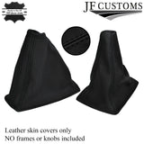 BLACK STITCH LEATHERFITS FITS SKYLINE R32 89-94 GTS GTR GEAR+HANDBRAKE GAITERS