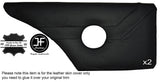 BLACK STITCH 2X REAR DOOR CARD LEATHER COVER FITS ALFA ROMEO ALFETTA GTV