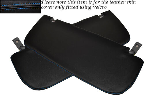 BLUE STITCH FITS MERCEDES SPRINTER W906 2006-2013 2X SUN VISORS LEATHER COVERS