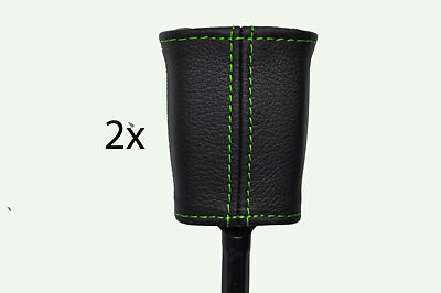 green stitch FITS MGF MGTF MK1 MK2 1995-2002 2X SEAT BELT STALK LEATHER COVERS