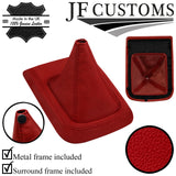 D RED ITALIAN LEATHER GEAR GAITER+SURROUND COVERS+FRAMES FOR XTRAIL T30 04-07