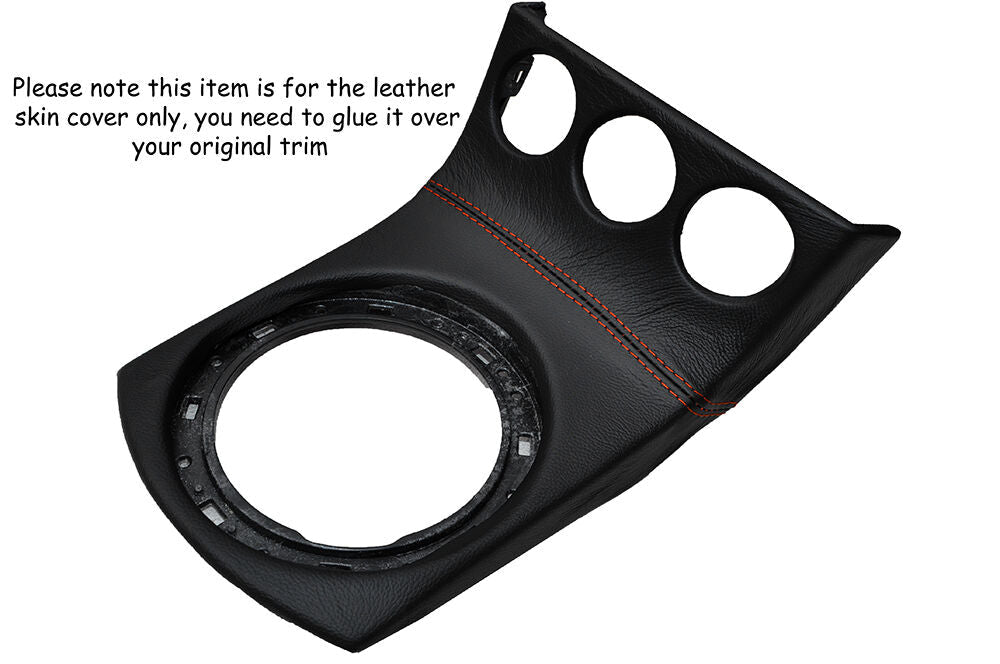 ORANGE STITCH GEAR SURROUND LEATHER SKIN COVER FITS NISSAN 350Z 2002-2005
