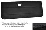 BLACK STITCH 2X FRONT DOOR CARDS LEATHER SKIN COVERS FITS VW GOLF MK1 CABRIO