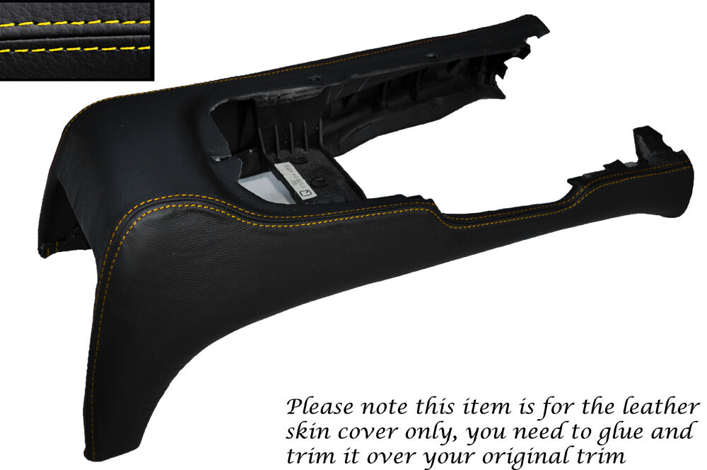 YELLOW  STITCH CENTRE CONSOLE SURROUND LEATHER COVER FITS MAZDA RX7 FD3S 92-02
