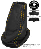 YELLOW STITCH TOP GRAIN REAL LEATHER GEAR GAITER FOR LOTUS ELISE EXIGE S2 04-06