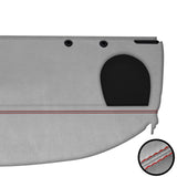 D RED STITCH L GREY LUXE-SUEDE REAR PARCEL SHELF COVER FOR BMW E46 SEDAN 98-05